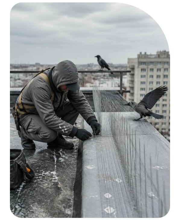 Защита от ворон под ключ в Шелехове по цене от 5358 р. | Сенат-Шлх